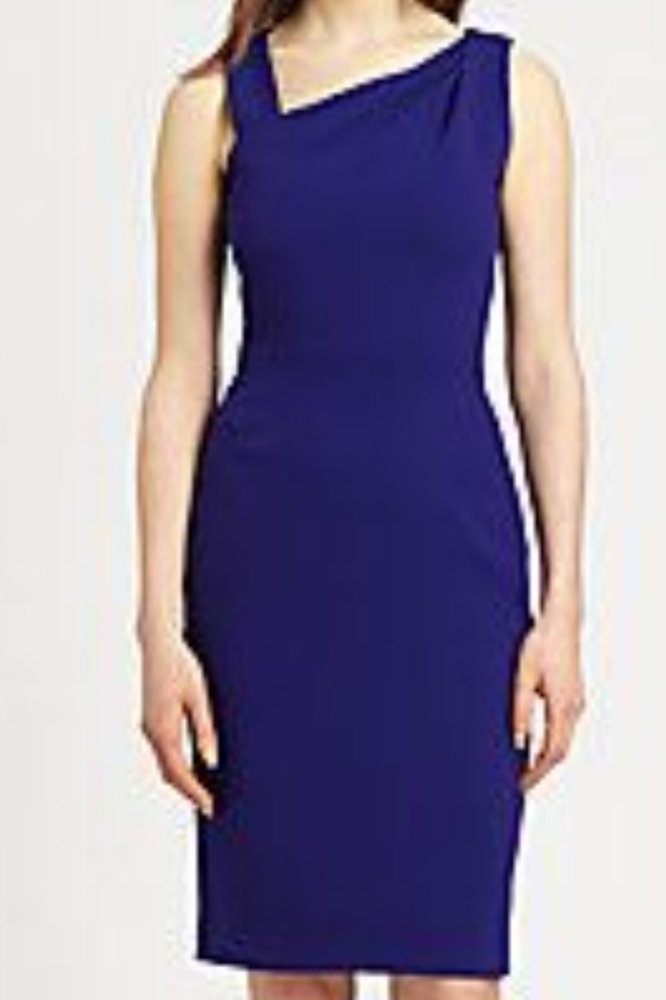 NWOT Raoul Black Asymmetrical Neck Sheath Dress - Picture 7 of 8